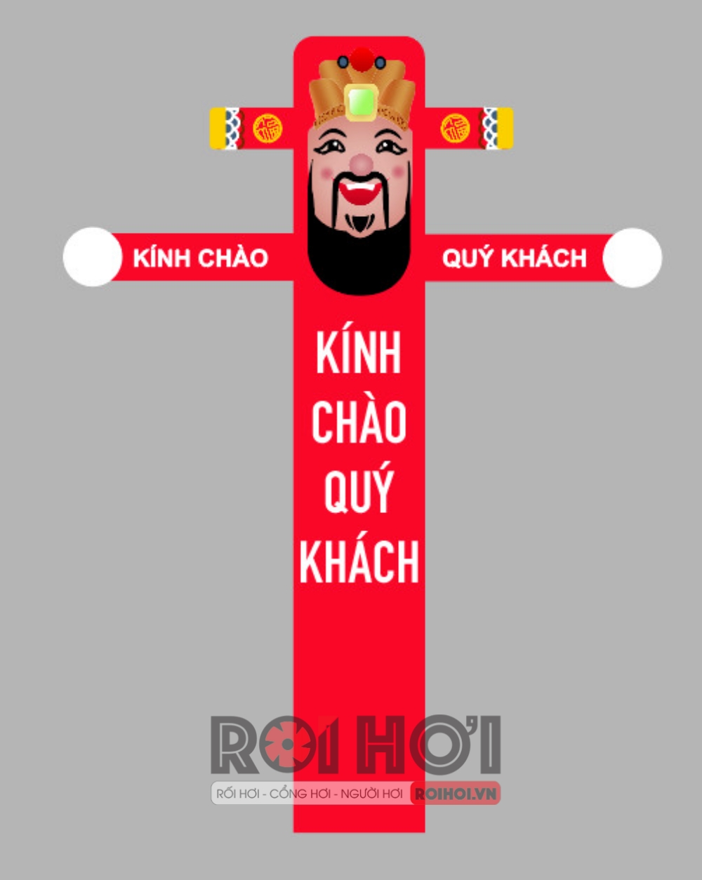 Cho thuê rối hơi quảng cáo 1 Roi hoi vay tay 2